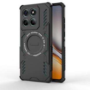 For Honor 400 Lite 5G Global Butterfly Armor MagSafe Magnetic Ring Shockproof Phone Case(Black)