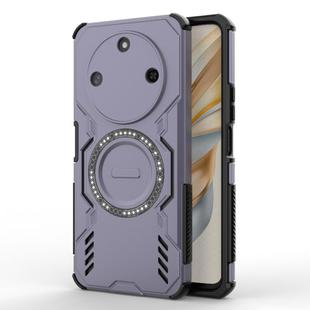 For Honor X60 5G Butterfly Armor MagSafe Magnetic Ring Shockproof Phone Case(Purple)