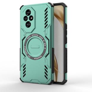 For Honor 200 5G Global Butterfly Armor MagSafe Magnetic Ring Shockproof Phone Case(Light Green)