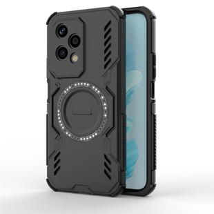 For Honor 200 Lite 5G Global Butterfly Armor MagSafe Magnetic Ring Shockproof Phone Case(Black)