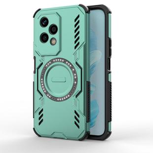 For Honor 200 Lite 5G Global Butterfly Armor MagSafe Magnetic Ring Shockproof Phone Case(Light Green)