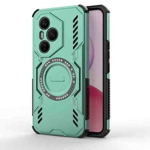 For Honor 400 Pro 5G Global 160.8mm Butterfly Armor MagSafe Magnetic Ring Shockproof Phone Case(Light Green)