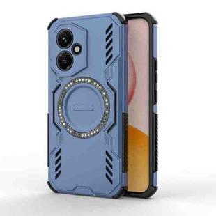 For Honor 400 5G Global 156.5mm Butterfly Armor MagSafe Magnetic Ring Shockproof Phone Case(Blue)