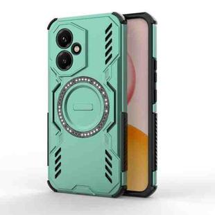 For Honor 400 5G Global 156.5mm Butterfly Armor MagSafe Magnetic Ring Shockproof Phone Case(Light Green)