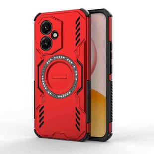 For Honor 400 5G Global 156.5mm Butterfly Armor MagSafe Magnetic Ring Shockproof Phone Case(Red)