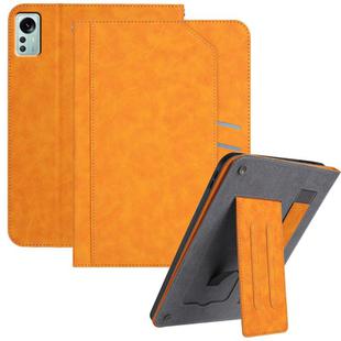 For Xiaomi Pad 5 Pro 12.4 Multifunctional Wristband Leather Tablet Case(Yellow)