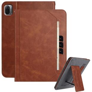 For Xiaomi Pad 5 / 5 Pro Multifunctional Wristband Leather Tablet Case(Brown)