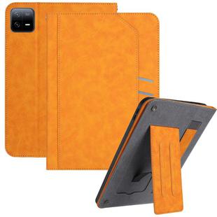 For Xiaomi Pad 6 / 6 Pro 11 Multifunctional Wristband Leather Tablet Case(Yellow)