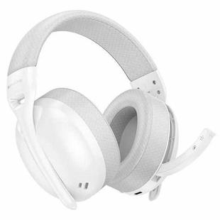 Borofone BO30 Magic Light Head-mounted Bluetooth 5.4 Wireless Headphones with Microphone(White)
