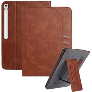 For Samsung Galaxy Tab S10 FE+ Multifunctional Wristband Leather Tablet Case(Brown)