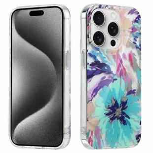 For iPhone 16e Electroplated Symphony Phone Case(Watercolor Flower)