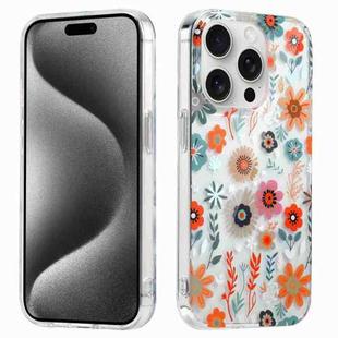 For iPhone 16e Electroplated Symphony Phone Case(Chrysanthemum)