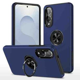 For Samsung Galaxy S25 Edge 5G PC + TPU Magnetic Phone Case with Invisible Ring Holder(Navy Blue)