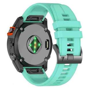 For Garmin 22mm Official Quick Release Silicone Watch Band(Teal)