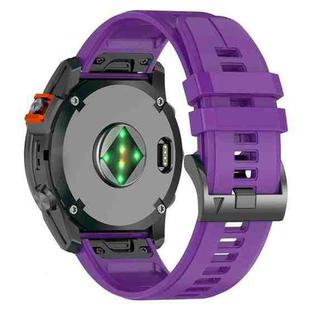 For Garmin 22mm Official Quick Release Silicone Watch Band(Purple)