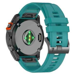 For Garmin 26mm Official Quick Release Silicone Watch Band(Blue Green)