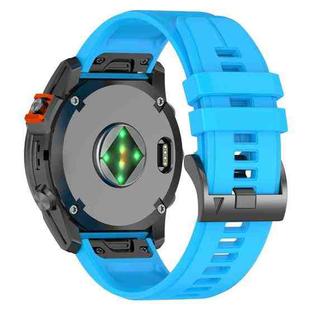 For Garmin 26mm Official Quick Release Silicone Watch Band(Sky Blue)