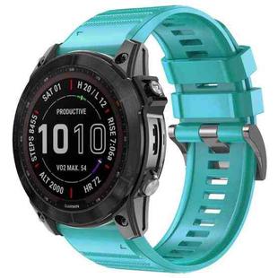 For Garmin 26mm Official Quick Release Silicone Watch Band(Blue Green)