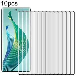 For Honor Magic5 Lite 10pcs Full Glue 9H HD 3D Curved Edge Tempered Glass Film