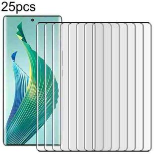 For Honor Magic5 Lite 25pcs Full Glue 9H HD 3D Curved Edge Tempered Glass Film