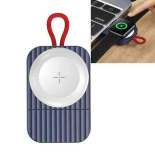 ROCK W26 Portable Magnetic Wireless Charger for Apple Watch Type-C Interface(Blue)