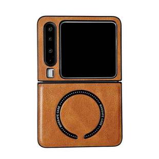 For Huawei Pura X Crazy Horse Texture Magnetic Magsafe PU Phone Case(Orange)
