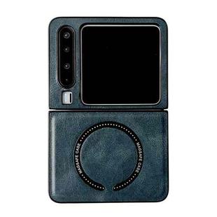 For Huawei Pura X Crazy Horse Texture Magnetic Magsafe PU Phone Case(Blue)