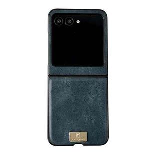 For Motorola Razr 50 / 60 Crazy Horse Texture PU Phone Case(Blue)