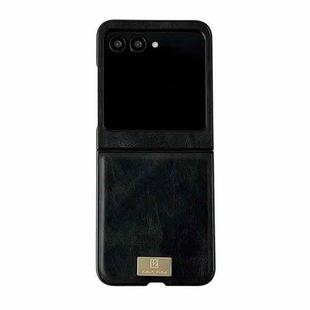 For Motorola Razr 50 / 60 Crazy Horse Texture PU Phone Case(Black)