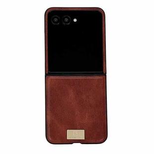 For Motorola Razr 50 Ultra Crazy Horse Texture PU Phone Case(Red)