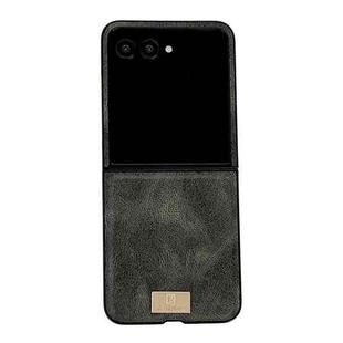For Motorola Razr 50 Ultra Crazy Horse Texture PU Phone Case(Green)