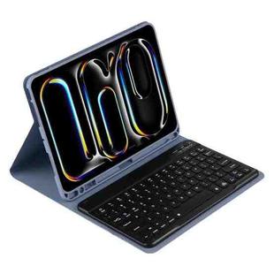For iPad Air 11 2024 / Air 11 2025 Colorful Backlight Bluetooth Keyboard Leather Tablet Case(Dark Purple)