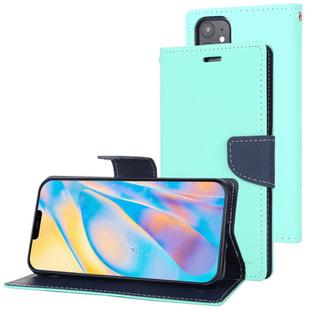 For iPhone 12 mini GOOSPERY FANCY DIARY Cross Pattern Horizontal Flip Leather Case with Holder & Card Slots & Wallet(Mint Green)