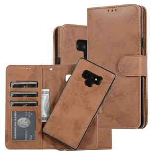 For Samsung Galaxy Note9 Retro 2 in 1 Detachable Magnetic Horizontal Flip TPU + PU Leather Case with Holder & Card Slots & Photo Frame & Wallet(Brown)