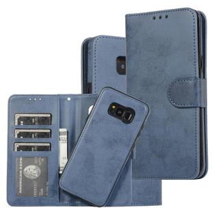 For Samsung Galaxy S8+ Retro 2 in 1 Detachable Magnetic Horizontal Flip TPU + PU Leather Case with Holder & Card Slots & Photo Frame & Wallet(Dark Blue)