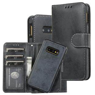 For Samsung Galaxy S10e Retro 2 in 1 Detachable Magnetic Horizontal Flip TPU + PU Leather Case with Holder & Card Slots & Photo Frame & Wallet(Black)