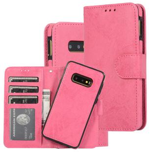 For Samsung Galaxy S10e Retro 2 in 1 Detachable Magnetic Horizontal Flip TPU + PU Leather Case with Holder & Card Slots & Photo Frame & Wallet(Pink)