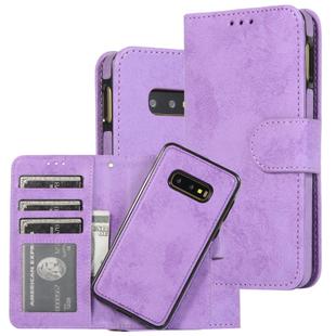 For Samsung Galaxy S10e Retro 2 in 1 Detachable Magnetic Horizontal Flip TPU + PU Leather Case with Holder & Card Slots & Photo Frame & Wallet(Purple)