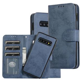 For Samsung Galaxy S10+ Retro 2 in 1 Detachable Magnetic Horizontal Flip TPU + PU Leather Case with Holder & Card Slots & Photo Frame & Wallet(Dark Blue)