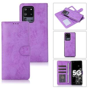 For Samsung Galaxy S20+ Retro 2 in 1 Detachable Magnetic Horizontal Flip TPU + PU Leather Case with Holder & Card Slots & Photo Frame & Wallet(Purple)