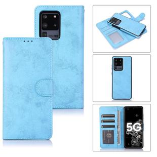 For Samsung Galaxy S20 Ultra Retro 2 in 1 Detachable Magnetic Horizontal Flip TPU + PU Leather Case with Holder & Card Slots & Photo Frame & Wallet(Sky Blue)