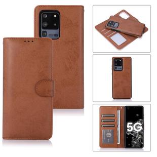 For Samsung Galaxy S20 Ultra Retro 2 in 1 Detachable Magnetic Horizontal Flip TPU + PU Leather Case with Holder & Card Slots & Photo Frame & Wallet(Brown)