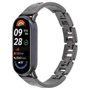 For Xiaomi Smart Band 9 / 8 Diamond Quick Release Chain Bracelet Metal Watch Band(Black)