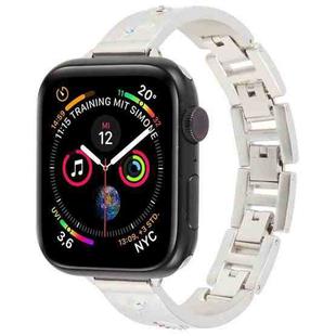 For Apple Watch 46mm / 49mm / 45mm / 44mm Diamond Quick Release Chain Bracelet Metal Watch Band(Starlight)
