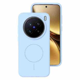For vivo X200 Pro Liquid Silicone Thin Circle MagSafe Phone Case(Sky Blue)