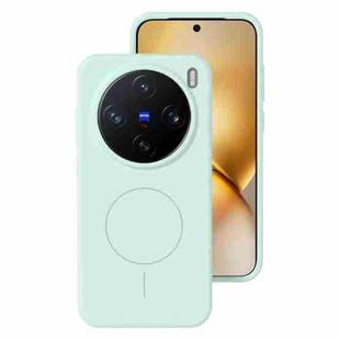For vivo X200 Pro mini Liquid Silicone Thin Circle MagSafe Phone Case(Mint Green)