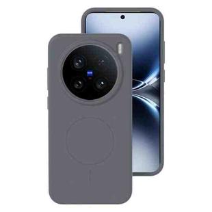 For vivo X200 Ultra Liquid Silicone Thin Circle MagSafe Phone Case(Charcoal Gray)