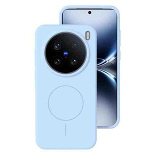 For vivo X200 Ultra Liquid Silicone Thin Circle MagSafe Phone Case(Sky Blue)