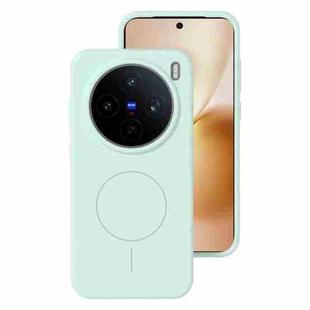 For vivo X200s Liquid Silicone Thin Circle MagSafe Phone Case(Mint Green)