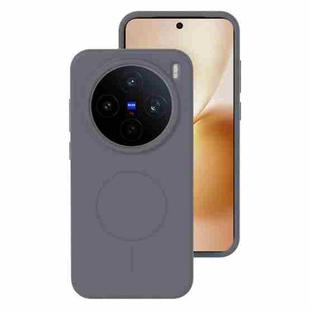 For vivo X200s Liquid Silicone Thin Circle MagSafe Phone Case(Charcoal Gray)